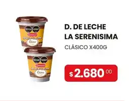 Piantoni Supermayorista La serenisima d. de leche clasico oferta