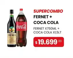 Piantoni Supermayorista Fernet branco supercombo fernet + coca cola oferta