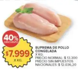Carrefour Suprema de pollo congelada oferta