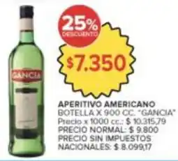 Carrefour Gancia aperitivo americano botella oferta