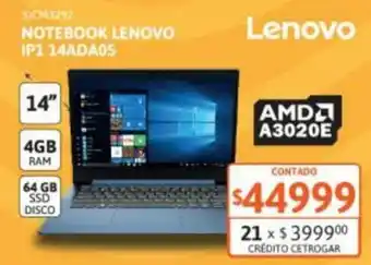 Cetrogar Lenovo Notebook IP1 14ADA05 oferta