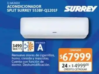 Cetrogar Surrey Acondicionador Split Surrey 55BF-Q1201F oferta