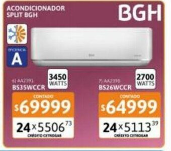 Cetrogar BGH Acondicionador Split oferta