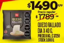 Supermercados DIA Dia queso rallado oferta