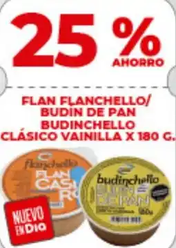Supermercados DIA Flan flanchello/ budin de pan budinchello clásico vainilla oferta