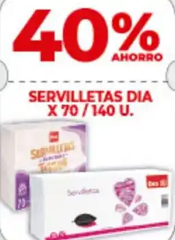 Supermercados DIA Dia servilletas oferta