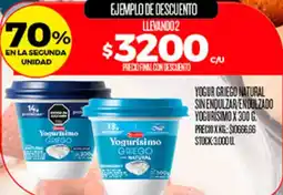 Supermercados DIA Yogurísimo yogur griego natural sin endulzar/endulzado oferta