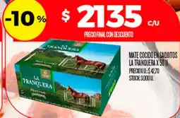 Supermercados DIA La tranquera mate cocido en saquitos oferta