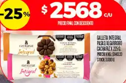 Supermercados DIA Cachafaz galleta integral pasas/algarrobo oferta