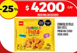 Supermercados DIA Formitas de pollo oferta