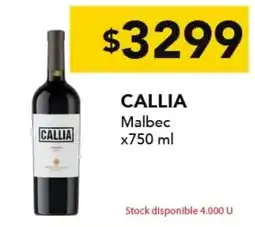 Nini Mayorista Callia malbec oferta