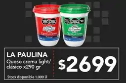 Nini Mayorista La paulina queso crema light/clásico oferta
