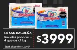 Nini Mayorista La santiagueña ravioles pollo/ve. oferta
