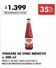 Disco Menoyo - vinagre de vino oferta