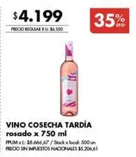 Disco Vino cosecha tardía rosado oferta