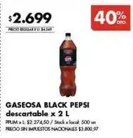 Disco Pepsi - gaseosa black pepsi descartable oferta