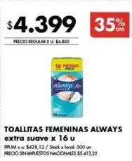 Disco Always - toallitas femeninas oferta