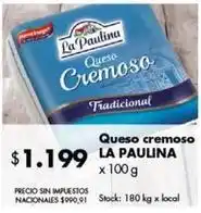 Disco La paulina - queso cremoso tradicional oferta