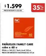Disco Pañuelos family care cubo oferta