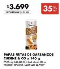 Disco Papas fritas de garbanzos oferta
