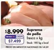 Disco Suprema de pollo fresca oferta