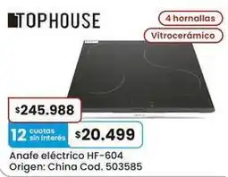 Coto Top house - anafe eléctrico hf-604 oferta