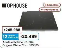 Top house - anafe eléctrico hf-604