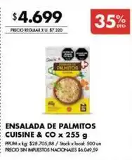 Disco Ensalada de palmitos oferta