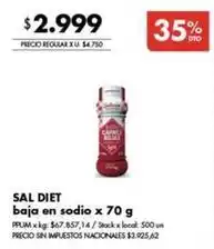 Disco Sal diet baja en sodio oferta