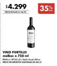Disco Portillo - vino portillo malbec oferta