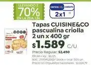 Jumbo Tapas pascualina criolla 2 un x 400 gr oferta