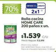 Jumbo Rollo cocina 200 paños x un oferta