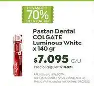 Jumbo Colgate - pastan dental luminous white oferta