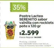 Jumbo Serenito - postre lacteo sabor vainilla con rocklets pote oferta