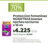 Jumbo Nosotras - proteccion femeninas nocturna x 16 un oferta