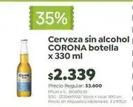 Jumbo Corona - cerveza sin alcohol botella oferta