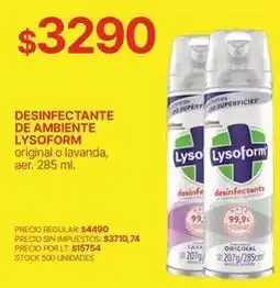Supermercados Vea Lysoform - desinfectante de ambiente oferta