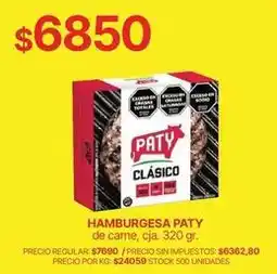 Supermercados Vea Paty - hamburguesa oferta