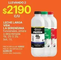 Supermercados Vea La serenísima - leche larga vida oferta