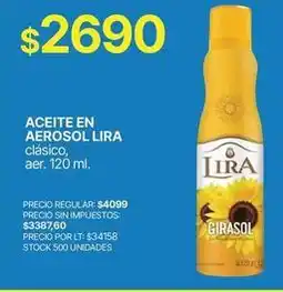 Supermercados Vea Lira - aceite en aerosol oferta