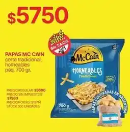 Supermercados Vea Mc cain - papas mc cain corte tradicional, horneables oferta