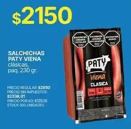 Supermercados Vea Paty - salchichas viena clasicas oferta