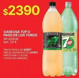Supermercados Vea Paso de los toros - gaseosa 7up o oferta