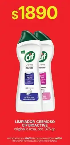 Supermercados Vea Cif - limpiador cremoso bioactive oferta
