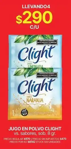 Supermercados Vea Clight - jugo en polvo oferta