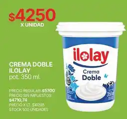 Supermercados Vea Ilolay - crema doble oferta