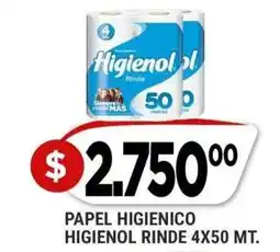 Supermercados Mayor Higienol papel higienico rinde oferta