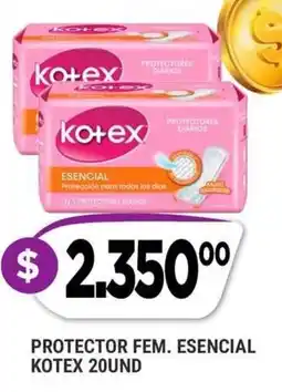 Supermercados Mayor Kotex protector fem. esencial oferta