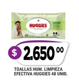 Supermercados Mayor Huggies toallas hum. limpieza efectiva oferta