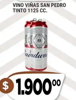 Supermercados Mayor Budweiser vino viñas san pedro tinto oferta